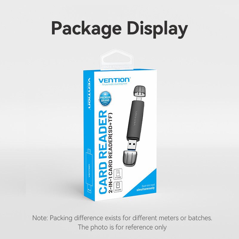 Vention CLKB0 USB3.0 Card Reader Black