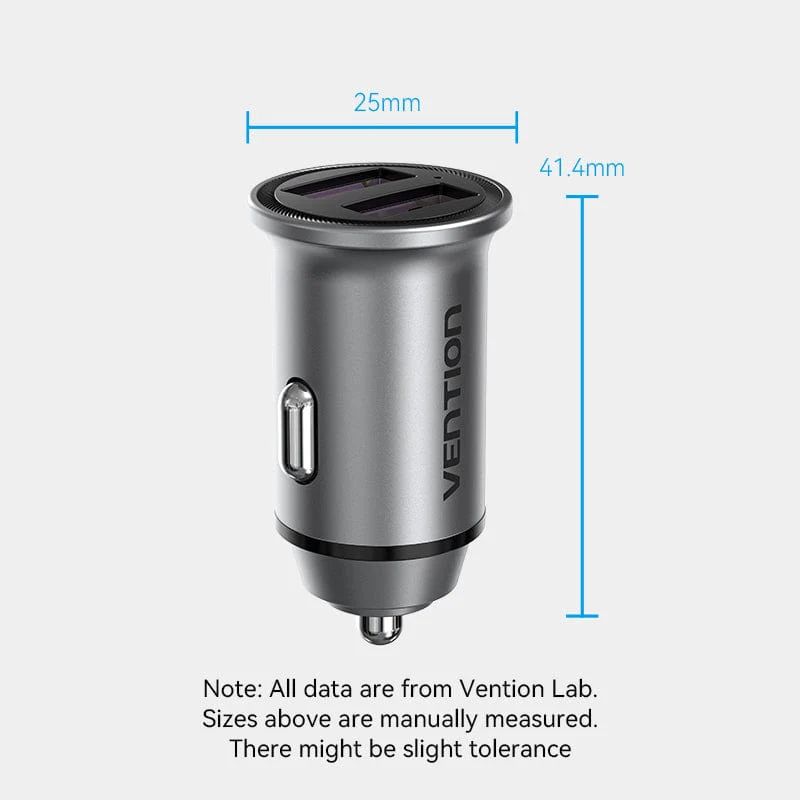 Vention FFEH0 30W Car Charger Grey