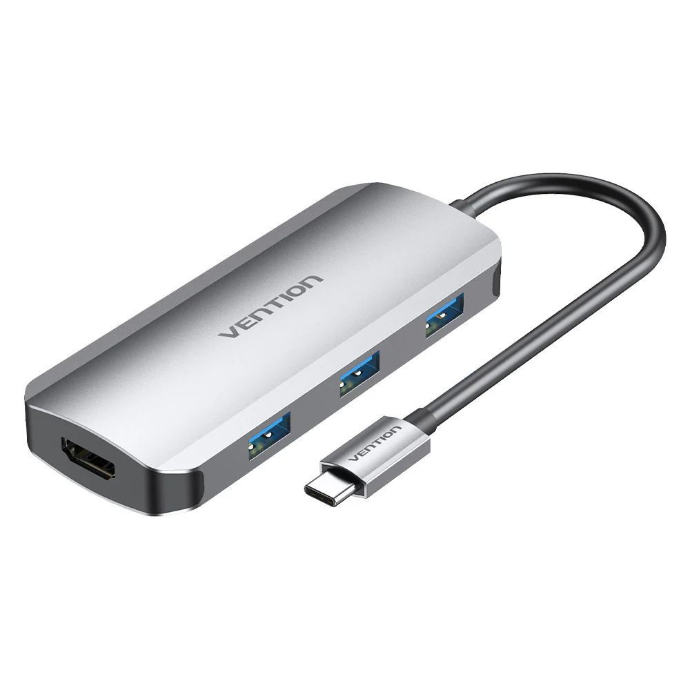 Vention 5in1 USB Type C Hub with 4K HDMI Output Grey