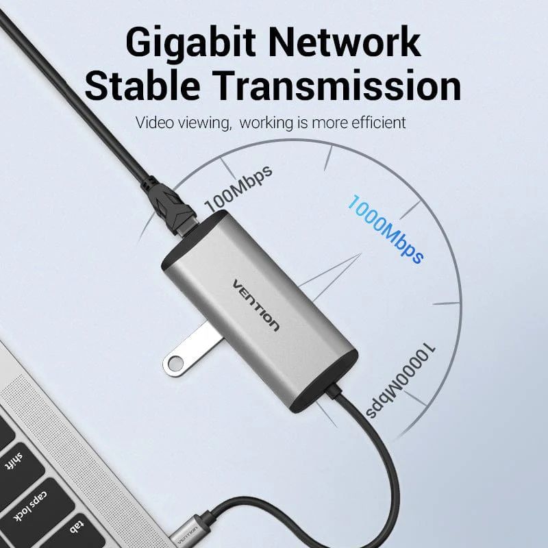 Vention 9-in-1 USB-C Docking Station Grey
