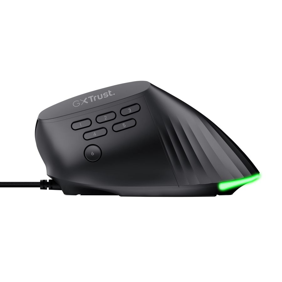Trust GXT 145 Rexxa Ergonomic Illuminated Gaming Mouse Black