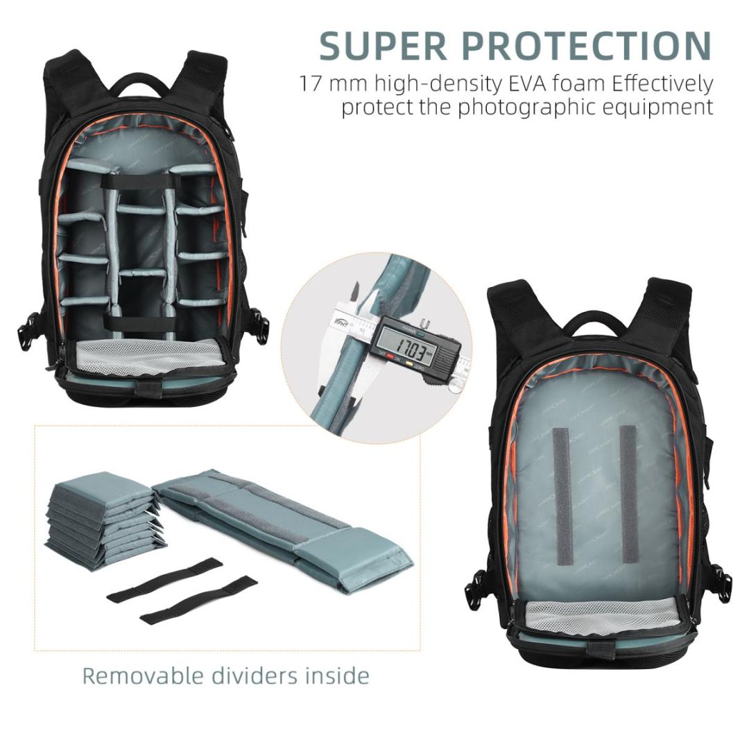 K&F Concept Multifunctional Large DSLR Camera Backpack 25L Patterned