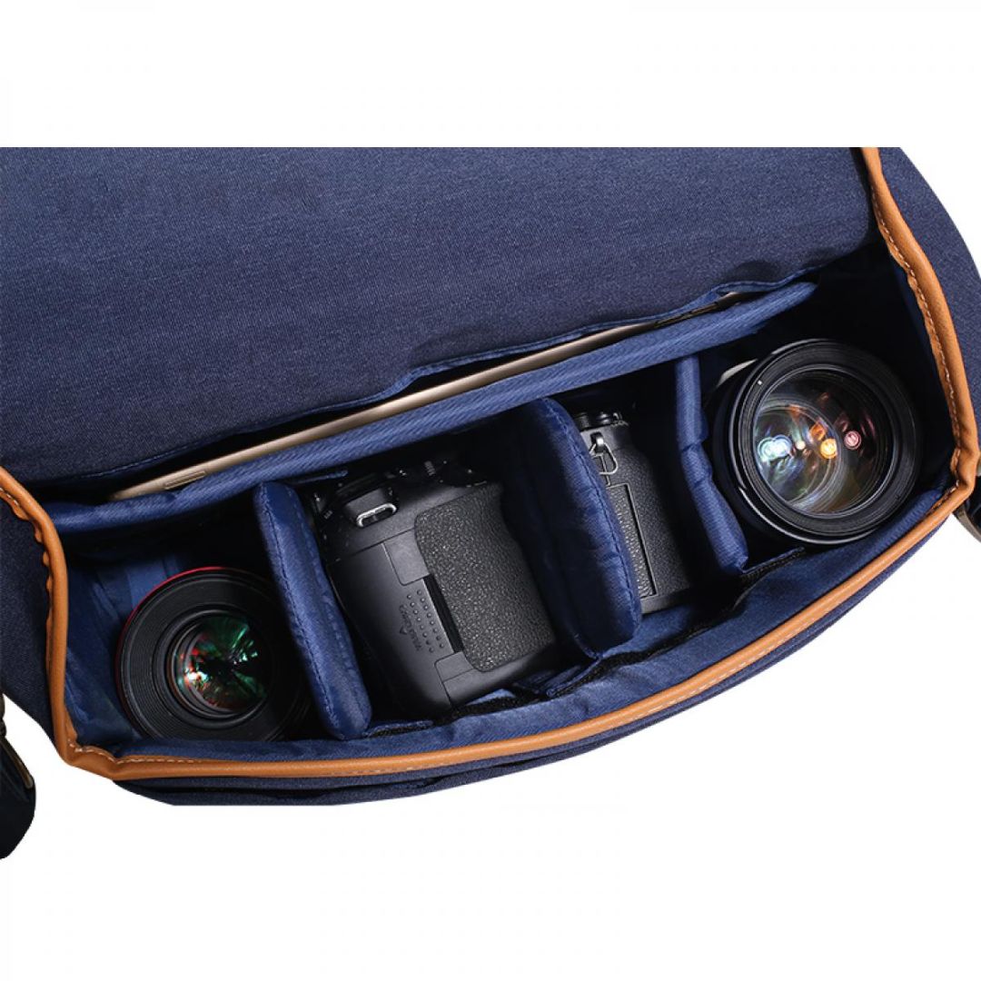 K&F Concept Messenger Beta Shoulder Bag for DSLR Cameras 10L Blue