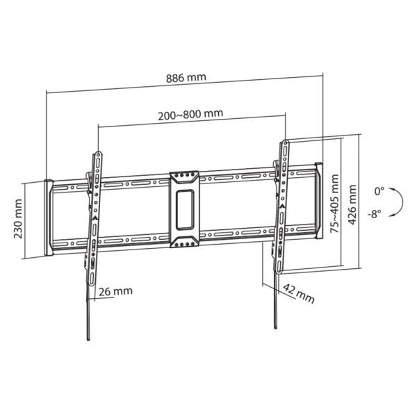 SBOX PLB-5948T-2 Wall Mount 43