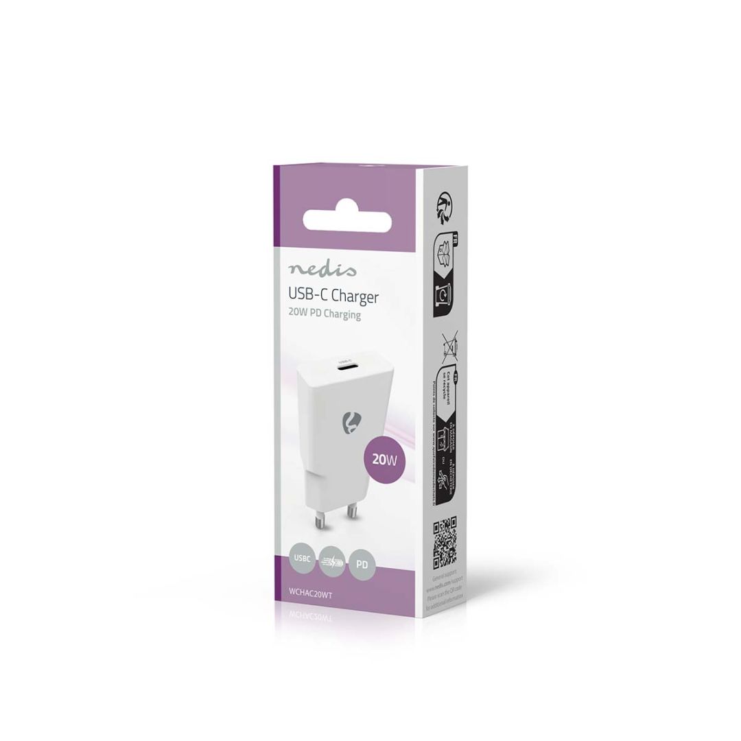 Nedis GaN Wall Charger 20W White