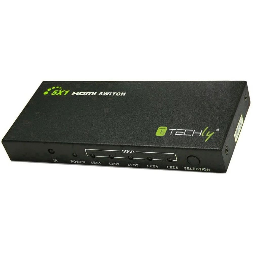 TECHLY  5 IN 1 OUT HDMI Switch with Remote Control
