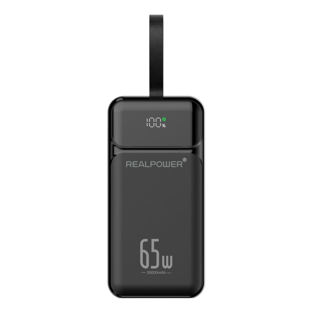 Realpower PB-27000 Pro 27000mAh PowerBank Black