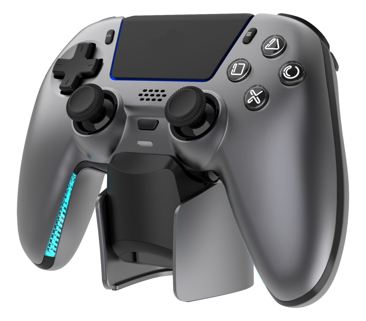 Deltaco Wireless Pro PS5 Gamepad with Charge Station Steelgray
