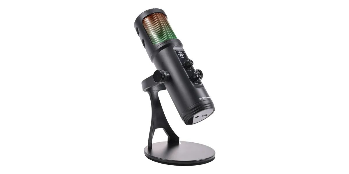 Deltaco RGB Streaming Microphone Black