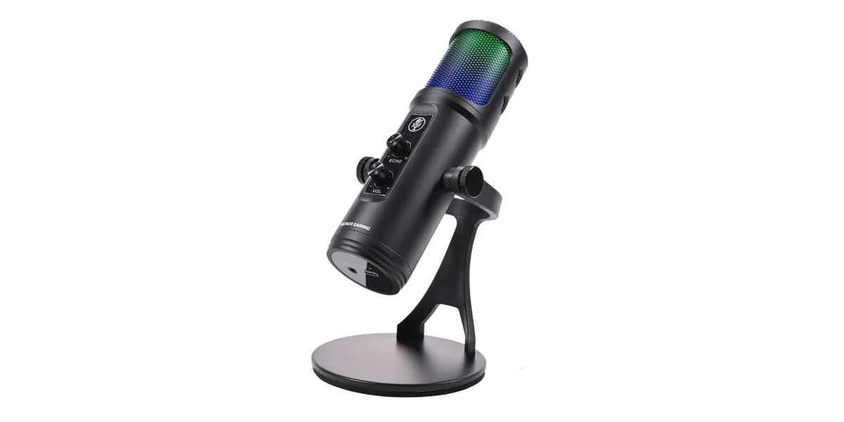 Deltaco RGB Streaming Microphone Black