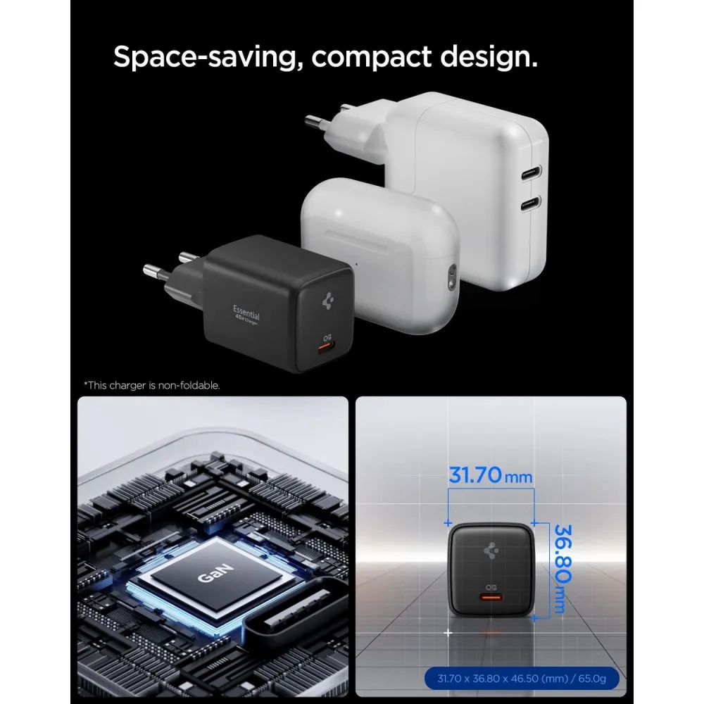 Spigen Essential 45W Wall Charger Black