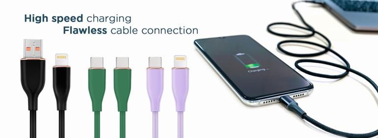 Gembird CC-USB2S-CMCM-1.5M-BK Premium silicon Type-C Power Delivery (PD) charging & data cable 1,5m Black