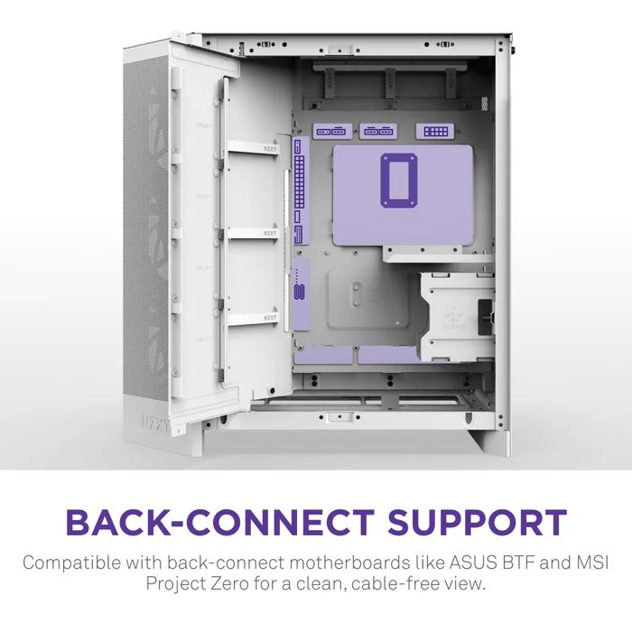 NZXT H9 Flow RGB (2025) Tempered Glass White
