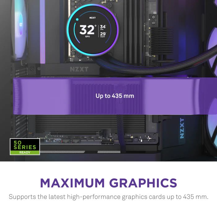 NZXT H9 Flow RGB (2025) Tempered Glass Black