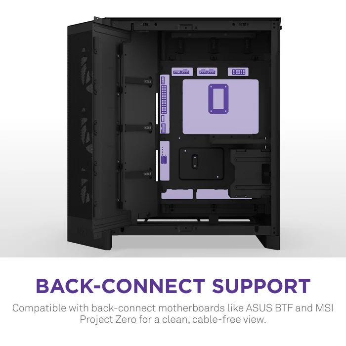NZXT H9 Flow RGB (2025) Tempered Glass Black