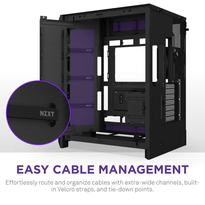 NZXT H9 Flow RGB (2025) Tempered Glass Black