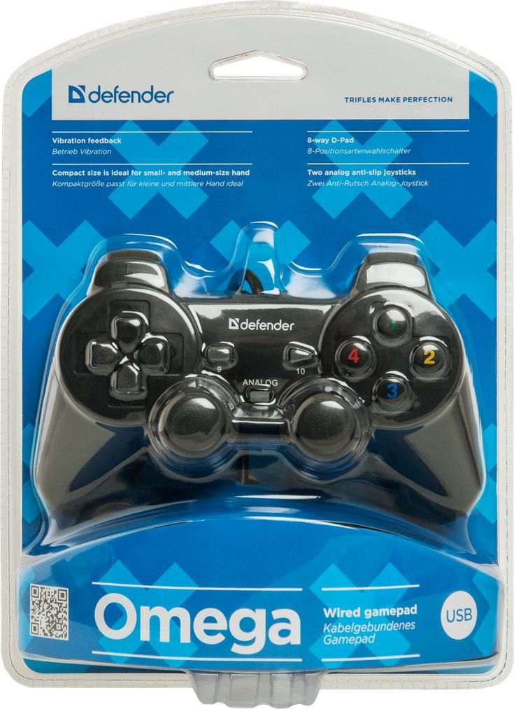 Defender Omega Wired gamepad Black PC