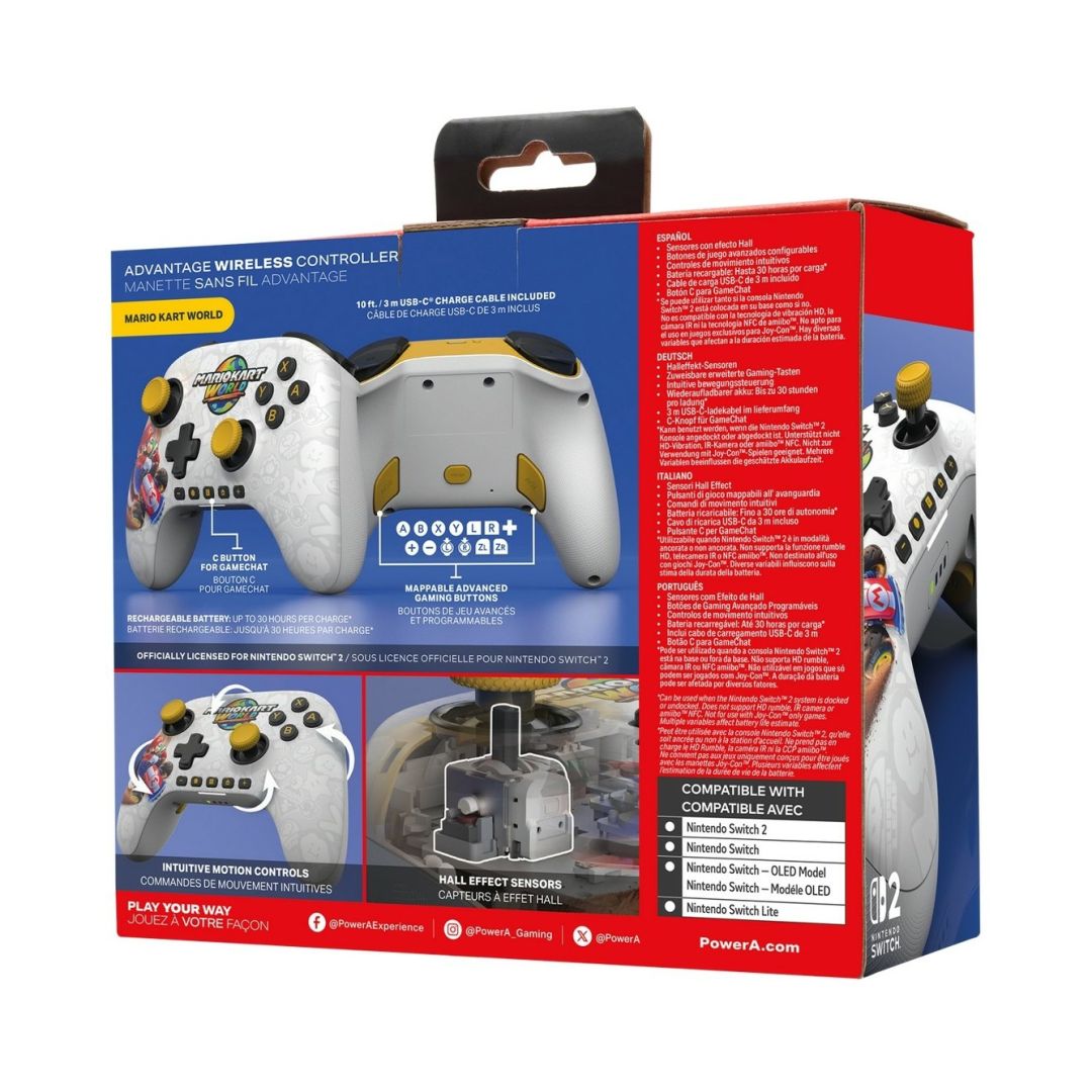 PowerA Advantage Wireless Controller for Nintendo Switch 2 Gamepad Mario Kart World