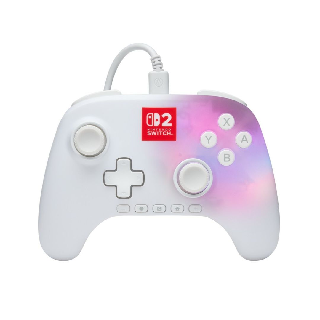 PowerA Advantage Wired Controller for Nintendo Switch 2 Gamepad Lumectra White