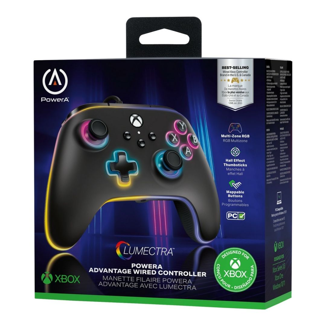 PowerA Advantage Wired Controller for Xbox Series X|S Gamepad Lumectra Black