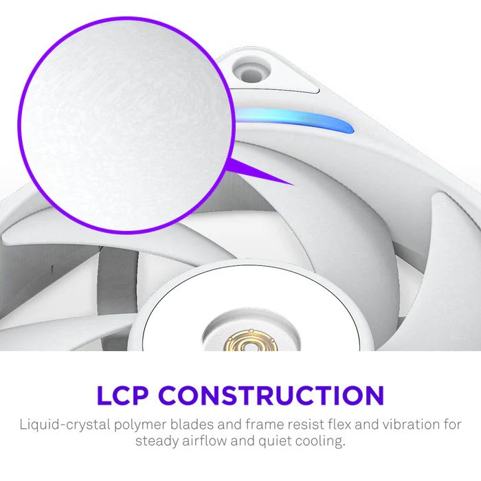 NZXT F120X 120mm Performance RGB Fan White