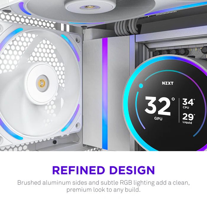 NZXT F120X 120mm Performance RGB Fan White