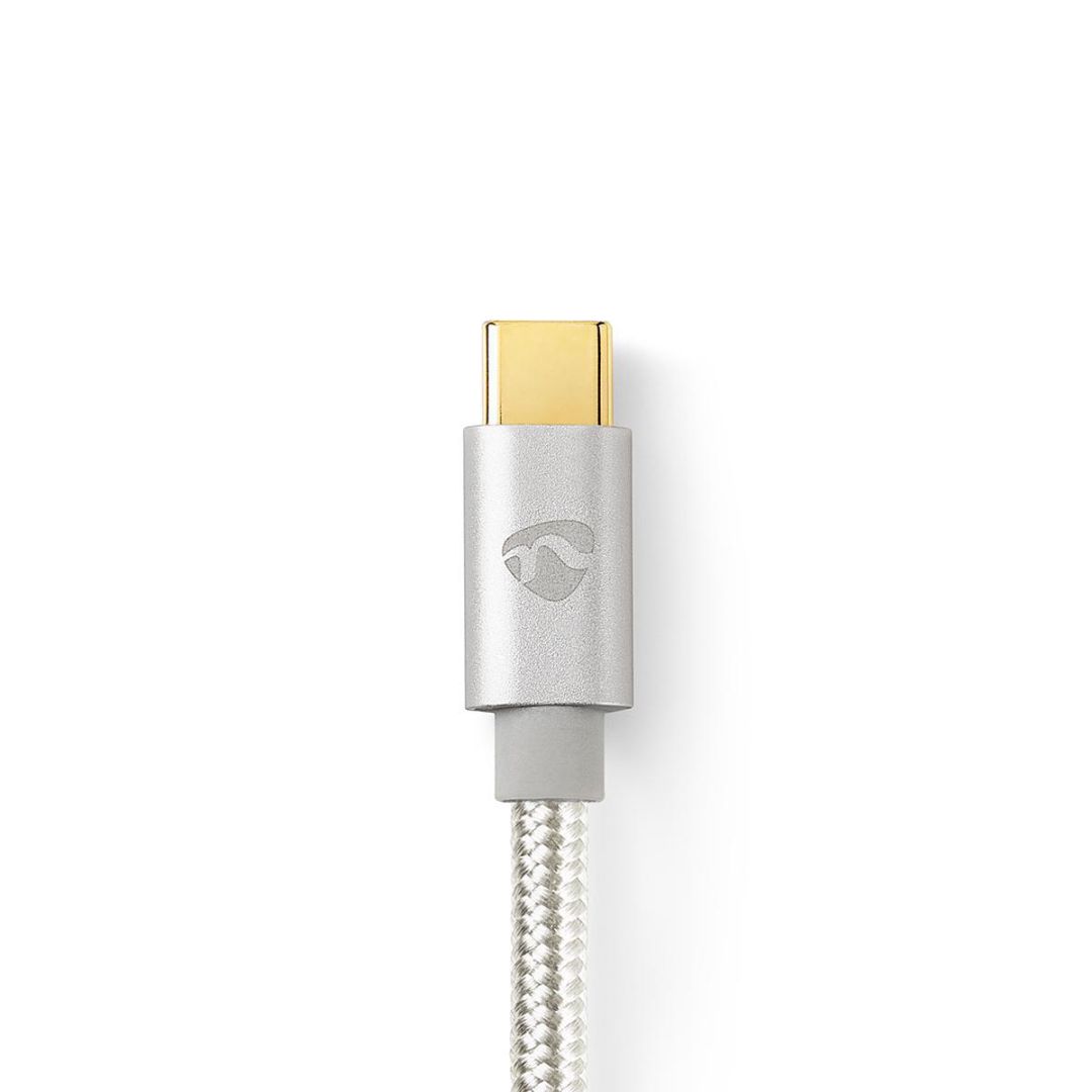Nedis USB 3.2 Gen 1 USB-C Male - USB-C Male 60W 4K60Hz 5 Gbps Gold Plated 1m Silver