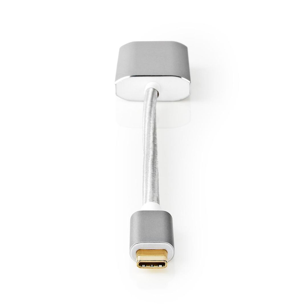 Nedis USB 3.2 Gen 1 USB-C Male - DisplayPort Female USB-C Female 4K60Hz Power delivery 0,20m Grey