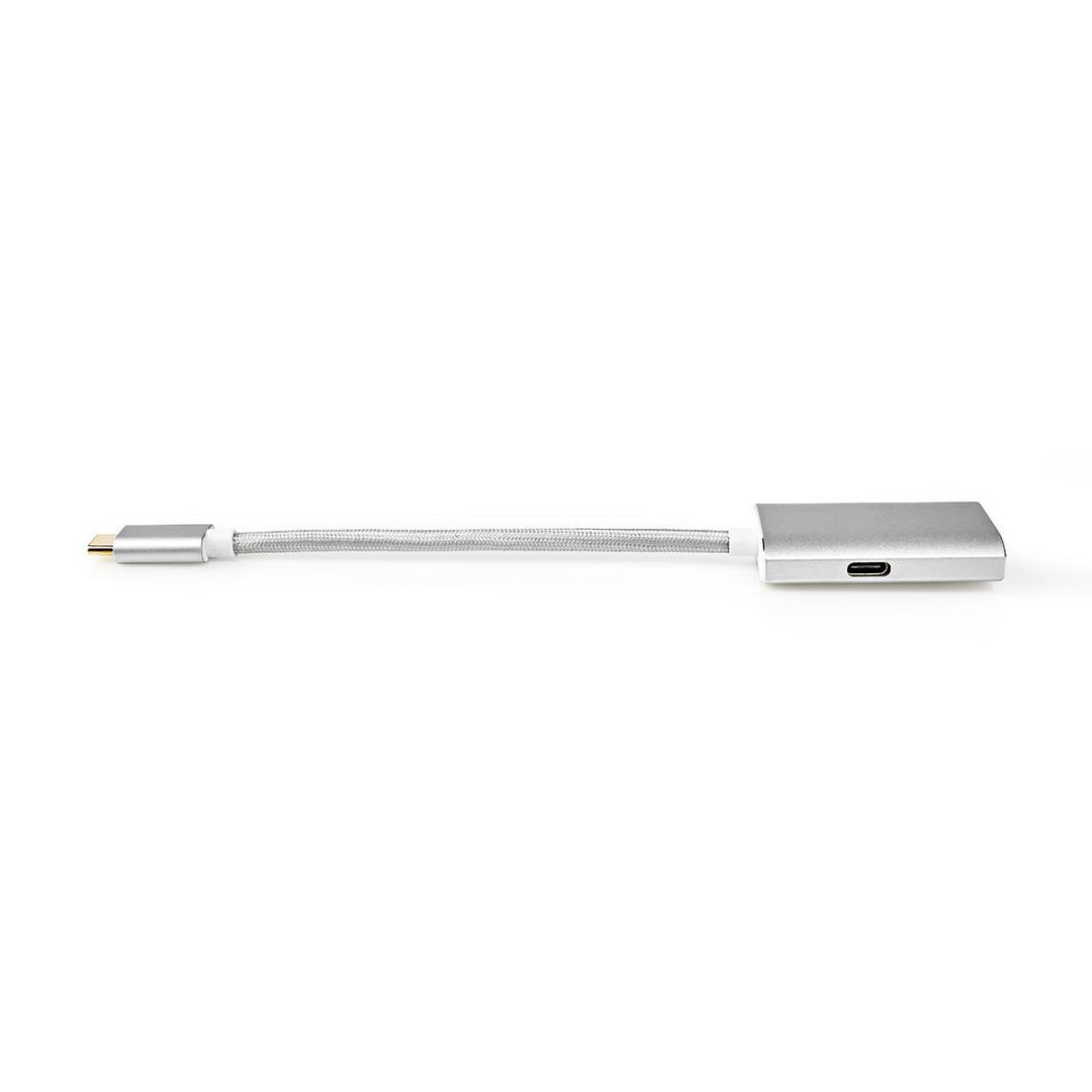 Nedis USB 3.2 Gen 1 USB-C Male - DisplayPort Female USB-C Female 4K60Hz Power delivery 0,20m Grey