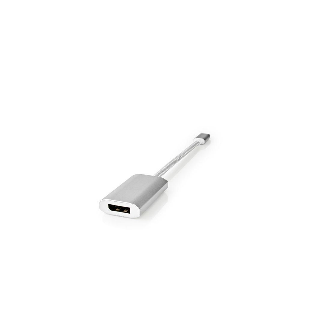 Nedis USB 3.2 Gen 1 USB-C Male - DisplayPort Female USB-C Female 4K60Hz Power delivery 0,20m Grey