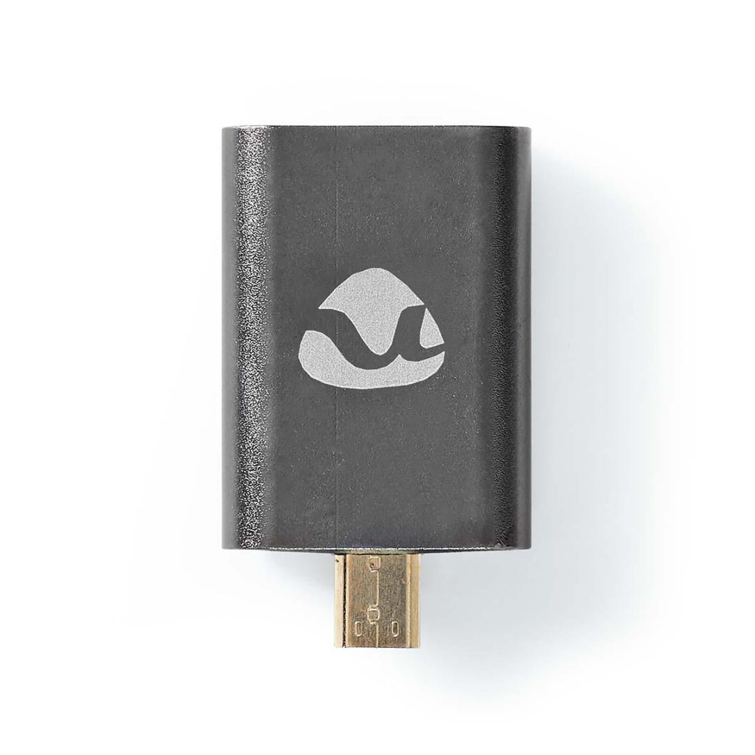 Nedis HDMI Male - HDMI Micro Connector Adapter Gun Metal