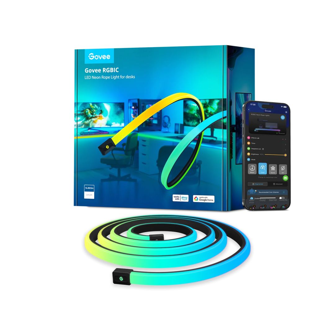 Govee RGBIC LED Neon Rope Lights for Desks 2m