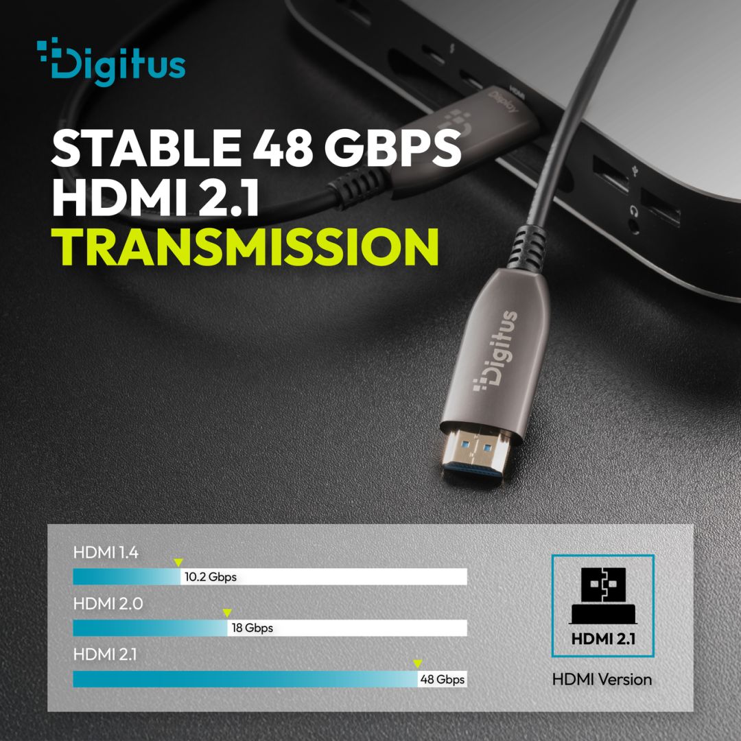 Digitus HDMI AOC Hybrid Fiber Optic Cable UHD 8K 50m Black