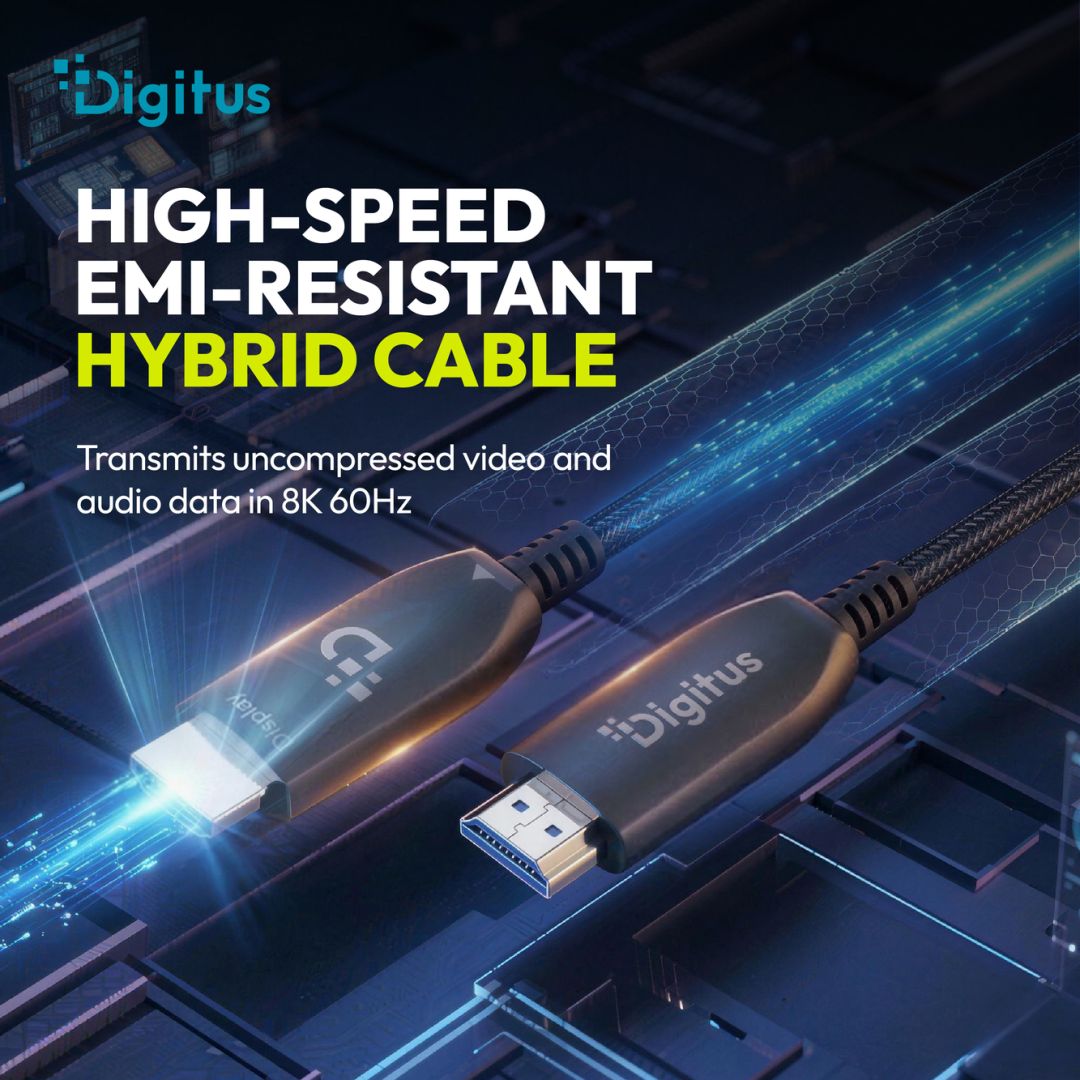 Digitus HDMI AOC Hybrid Fiber Optic Cable UHD 8K 50m Black