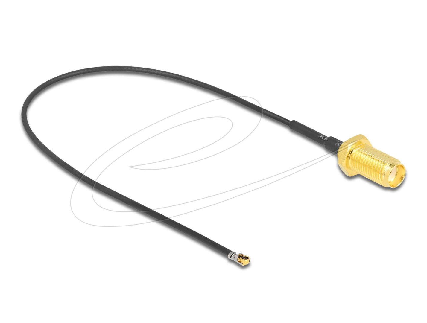 DeLock Antenna Cable SMA jack bulkhead to I-PEX Inc MHF 4L LK plug 1.37 20cm Black