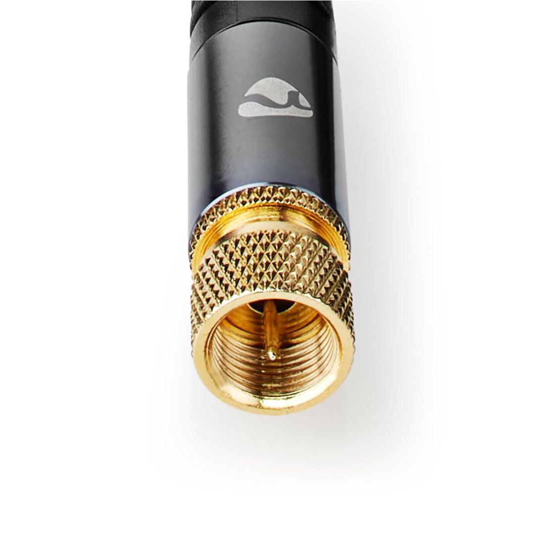 Nedis F Male - F Male Satellite & Antenna Cable 5m Gun Metal Grey