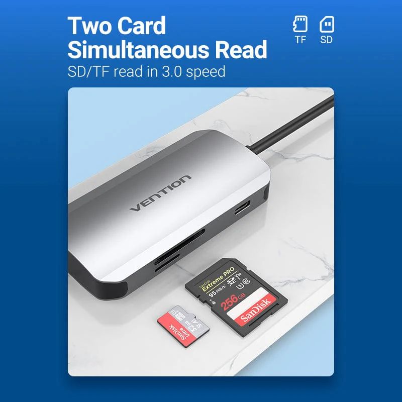 Vention TNHHB USB3.0 Card Reader Silver