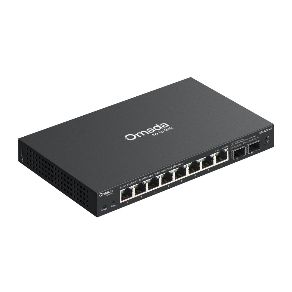 TP-Link ES206XPP-M2 Omada 8-Port 2.5G BASE-T Easy Managed Switch with 2 10GE SFP+ Slots