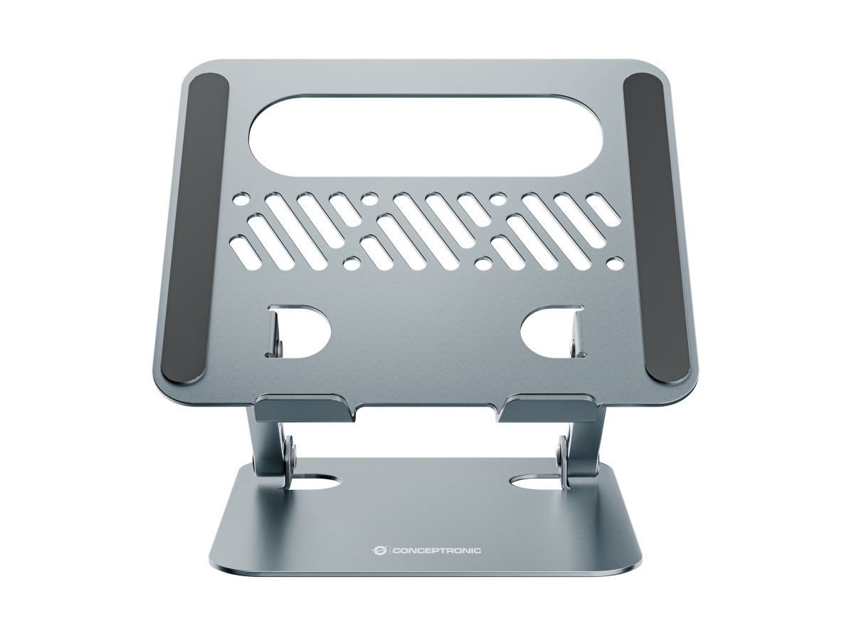 Conceptronic  THANA10G Foldable Laptop Stand Adjustable Height Grey