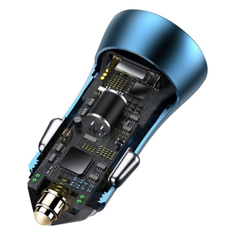 Baseus Golden Contactor Pro 40W Car Charger Blue