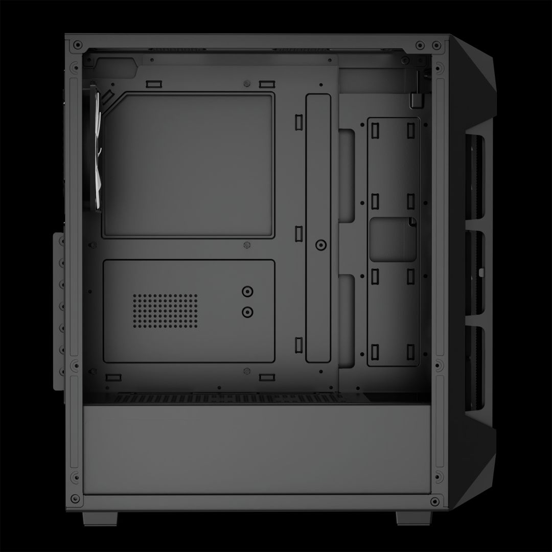 Gamdias Aura GC1 Elite ARGB Tempered Glass Black