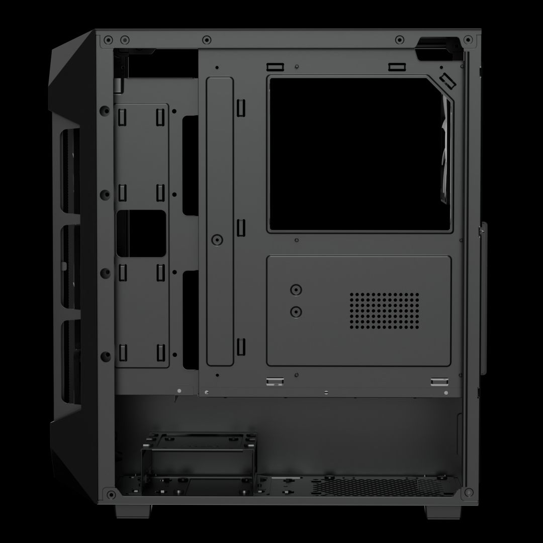 Gamdias Aura GC1 Elite ARGB Tempered Glass Black