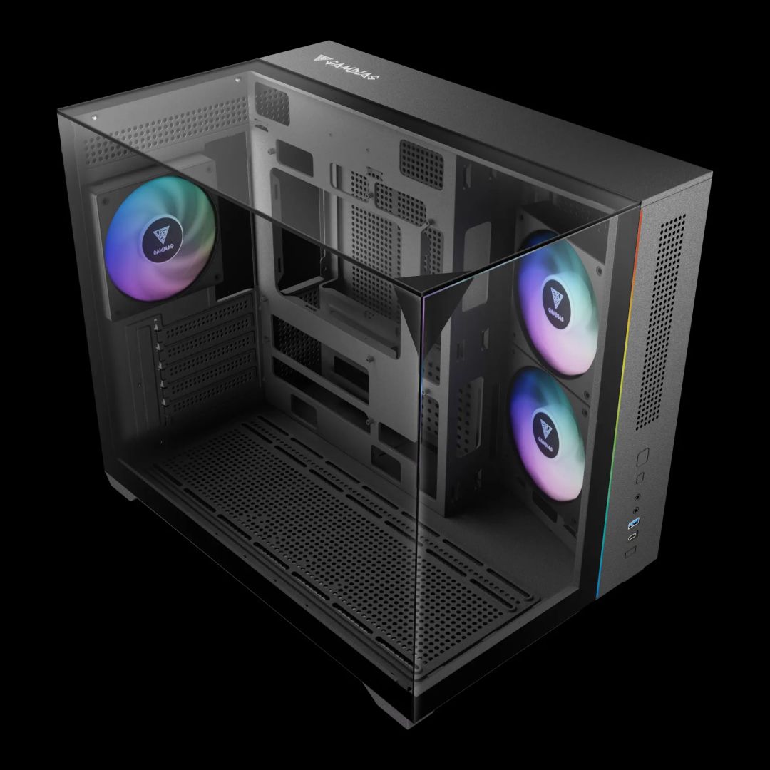 Gamdias Atlas M3M Tempered Glass Black