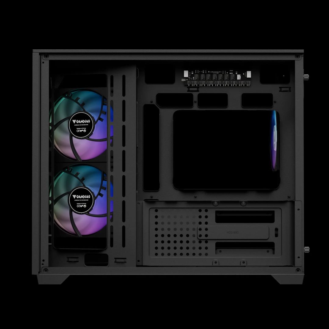Gamdias Atlas M3M Tempered Glass Black