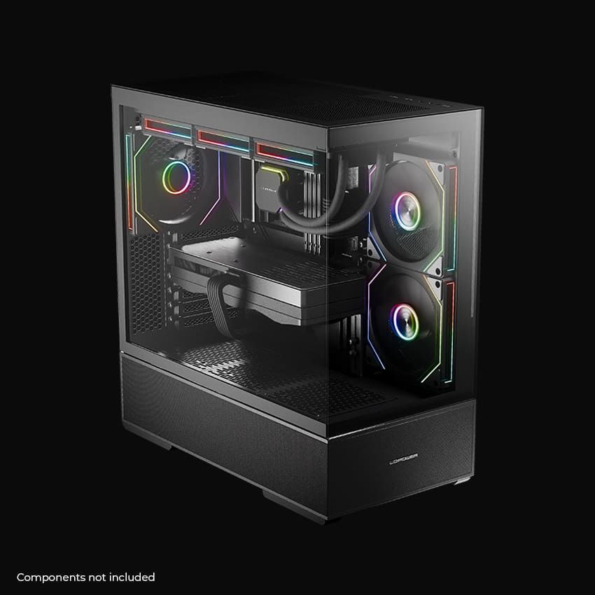 LC Power Gaming 812B Onyx Vision Tempered Glass Black