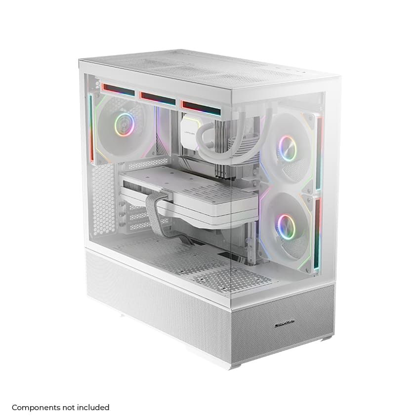 LC Power Gaming 812W Quartz Vision Tempered Glass White
