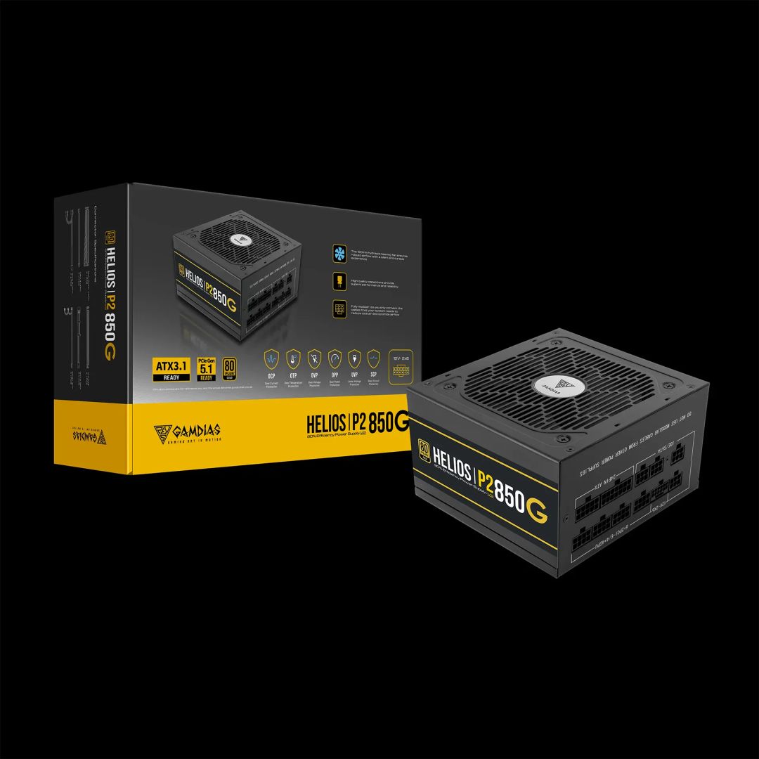 Gamdias 850W 80+ Gold HELIOS P2-850G V2
