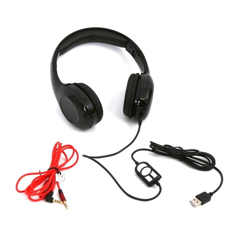 Platinet Omega FH4920B Freestyle Headset mini jack+USB Mic Black