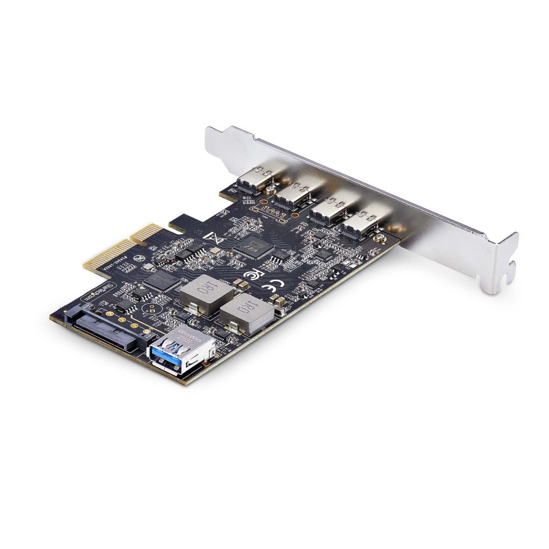 Startech 5-Port USB PCIe Card, USB 3.2 10Gbps, PCI Express Card with 4x USB-C Ports, 1x USB-A Internal Port