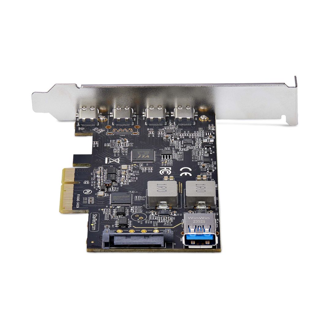 Startech 5-Port USB PCIe Card, USB 3.2 10Gbps, PCI Express Card with 4x USB-C Ports, 1x USB-A Internal Port